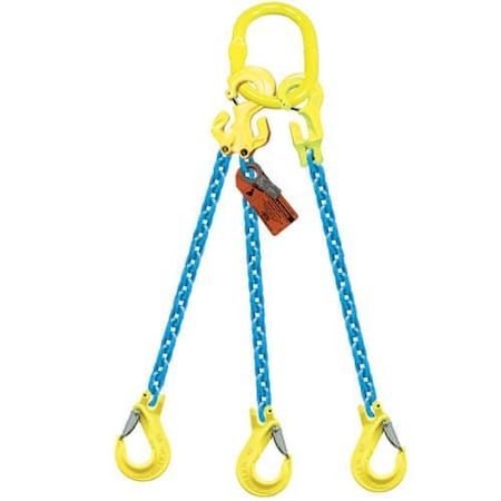 Triple Leg 7/32 In Adjstbl Chain Slng TG3-EGKN, 20ft L, 8400lb WLL